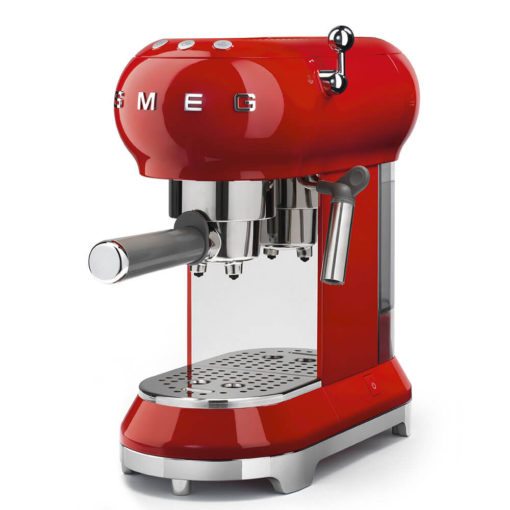Smeg - Macchina del caffè ECF01RDEU, Colore Rosso - Anni 50 Style