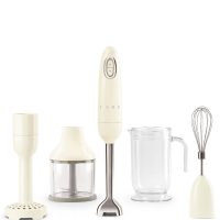 Smeg - Frullatore ad Immersione + Accessori, HBF02CREU, Colore Crema - Anni 50 Style