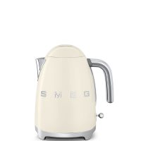 Smeg - Bollitore elettrico con logo 3D, KLF03CREU, Colore Panna - Anni 50 Style