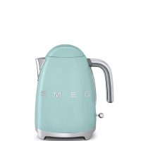 Smeg - Bollitore elettrico con logo 3D, KLF03PGEU, Colore Verde Acqua - Anni 50 Style