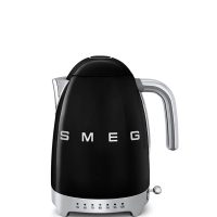 Smeg Bollitore elettronico a temperatura variabile con Logo 3D KLF04BLEU, Colore Nero Anni 50 Style