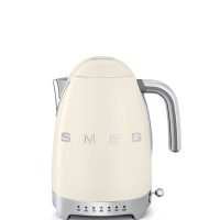 Smeg Bollitore elettronico a temperatura variabile con Logo 3D KLF04CREU, Colore Panna Anni 50 Style