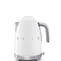 Smeg Bollitore elettronico a temperatura variabile con Logo 3D KLF04WHEU, Colore Bianco Anni 50 Style