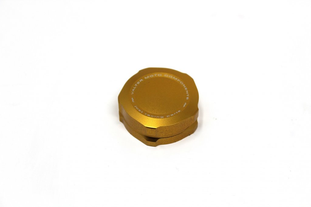 Valter Moto - Coperchio serbatoio olio freno posteriore/frizione - per Honda,Kawasaki,Suzuki,Yamaha,Triumph,KTM - Oro