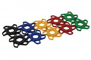 Alternative view of Valter Moto - Ghiere regolazione precarico forcelle - Kawasaki/Suzuki/Yamaha/Triumph - Nero