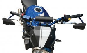 Alternative view of Valter Moto - Manubrio Naked piega alta - Blu