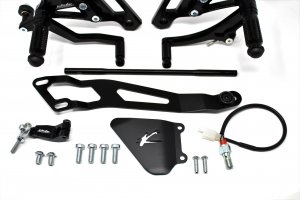 Alternative view of Valter Moto - Pedane Tipo 1.5 (KIT) - Honda HORNET600 07-15/CBR600F 11-15 - Nero