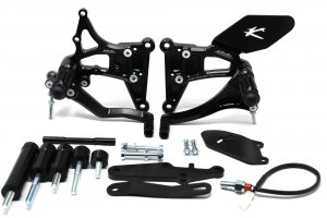 Alternative view of Valter Moto - Pedane Tipo 1.5 (KIT) - BMW F800R 2009-2014 - Nero