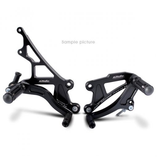 Valter Moto - Pedane Tipo 1 Cambio Rovesciato (KIT) -  Yamaha R1 2007-2008 - Nero
