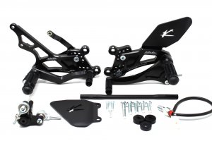Valter Moto - Pedane Tipo 1.5 (KIT) - Honda CBR600RR 2009-2016 - Nero - immagine 3