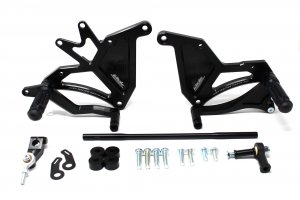 Valter Moto - Pedane Tipo 1 (KIT) - Kawasaki ER6N ZX6R 2009-2011 - Nero - immagine 3