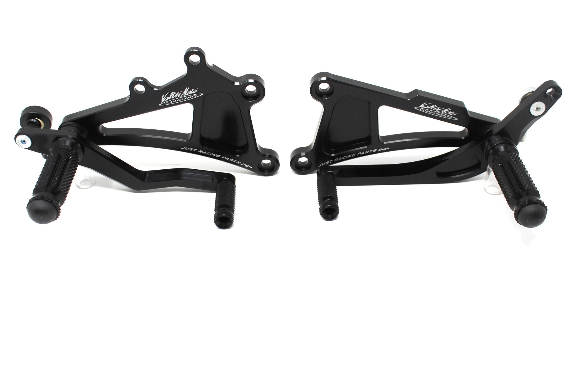 Valter Moto - Pedane Tipo 1 Cambio Rovesciato (KIT) - Triumph DAYTON675/STREET TRIPLE 2007-2012 - Nero