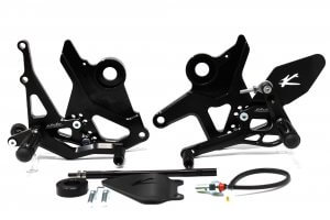 Valter Moto - Pedane Tipo 1.5 (Kit) - Kawasaki Z650 2017-2019 - Nero - immagine 3
