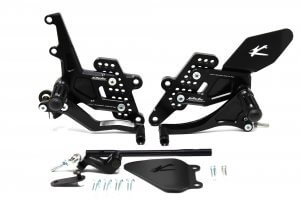 Valter Moto - Pedane Tipo 1.5 Cambio Rovesciato (Kit) - Yamaha R3 2015-2018 - Nero - immagine 3