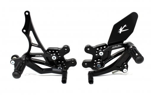 Valter Moto - Pedane Tipo 1.5 Cambio Rovesciato (Kit) - Suzuki GSXR600/750 2006-2010 - Nero