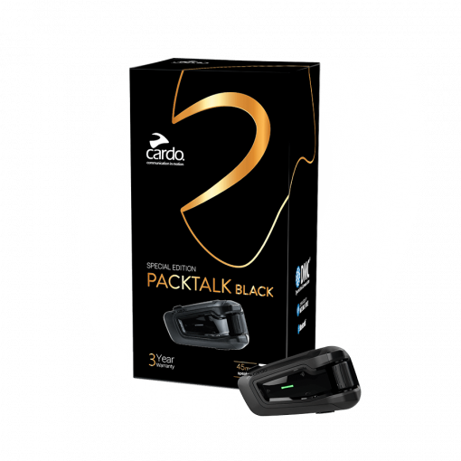 Cardo PACKTALK BLACK JBL - Special Edition Interfono per moto Singolo