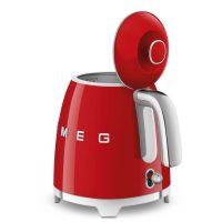 Smeg - Mini Bollitore elettrico - Colore Rosso - Vista Retro 3/4 Coperchio Apero