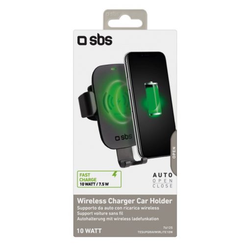 SBS TESUPGRAVWIRLITE10W supporto per personal communication Supporto passivo Telefono cellulare/smartphone Nero