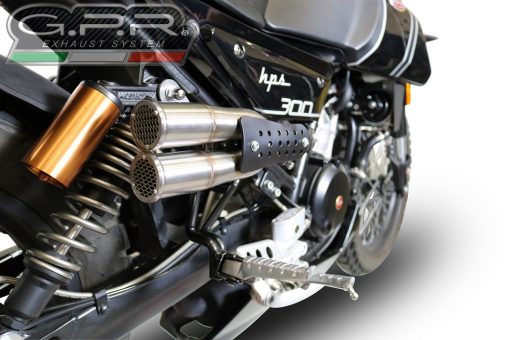 Scarico GPR compatibile con F.B. Mondial Hps 300 Pagani 2021-2022, F205, Scarico omologato, silenziatore con db killer estraibile e raccordo specifico