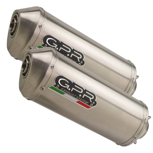 Scarico GPR Royal Enfield Continental 650 2019/20 e4 Coppia scarichi omologati rumore con raccordo racing Satinox