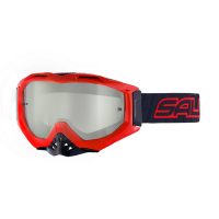 Salice - Maschera moto MX1 Rossa - Elastico Nero - Lente Fumo