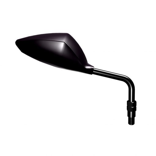 Orion - Specchietto universale per moto/scooter, fissaggio al manubrio con kit adattatore, colore nero, lato DX, non omologato