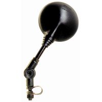 Orion - Specchietto trial tondo universale omologato con snodo a frizione rotazione max 210°, per diametro M8 con filetto SX - Nero