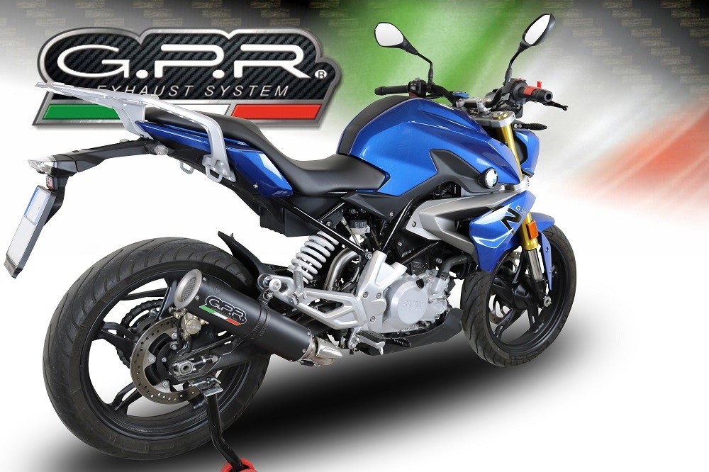 Scarico GPR Bmw G 310 R 2017/2021 e4 Scarico completo omologato e catalizzato M3 Black Titanium - immagine 7