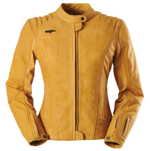 Furygan ELENA: Giacca in pelle ultra-morbida per un look elegante e aggressivo - Giallo Sahara