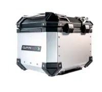 Alternative view of Bauletto GPR TECH per Zontes E 350 2023/2024 - Capacità 26 LT - Alluminio, colore nero con portapacchi specifico incluso