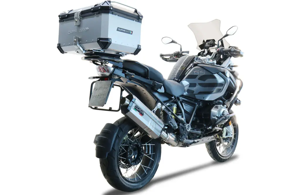 Bauletto GPR TECH per Bmw R 1200 Gs Adventure 2017/2018 e4 - Capacità 55 LT - Alluminio, colore argento con piastra specifica - immagine 4