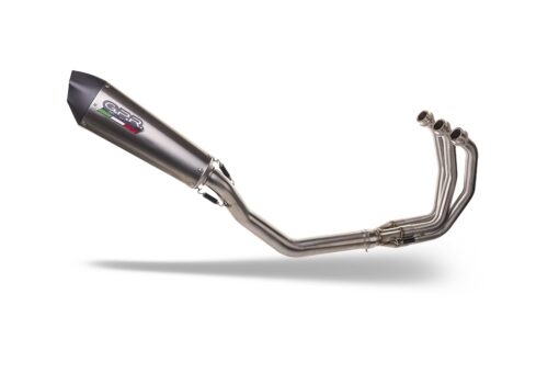 Scarico GPR compatibile con Yamaha Mt-09 Tracer 900 2015-2020, Gpe Ann. titanium, Scarico completo racing, fornito con db killer estraibile e collettore, non conforme per uso stradale