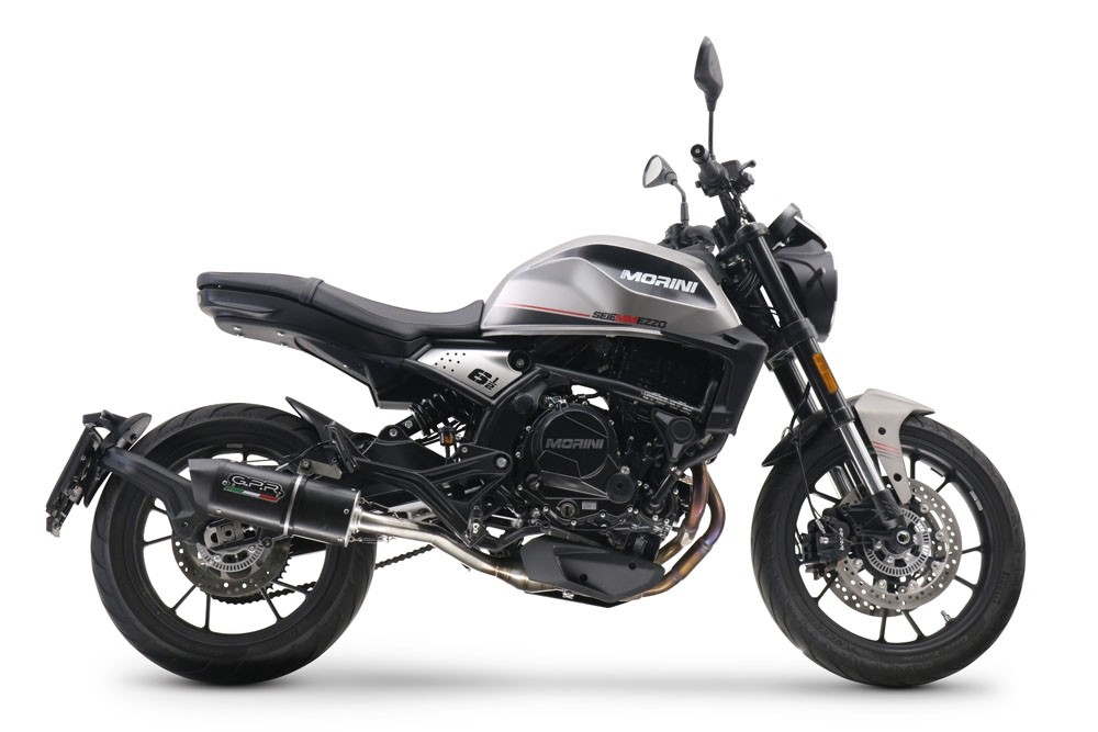 Scarico GPR compatibile con Moto Morini Seiemmezzo Scr 2022-2024, Furore-X NERO, Scarico semi-completo omologato,fornito con db killer estraibile,catalizzatore e collettore - immagine 5