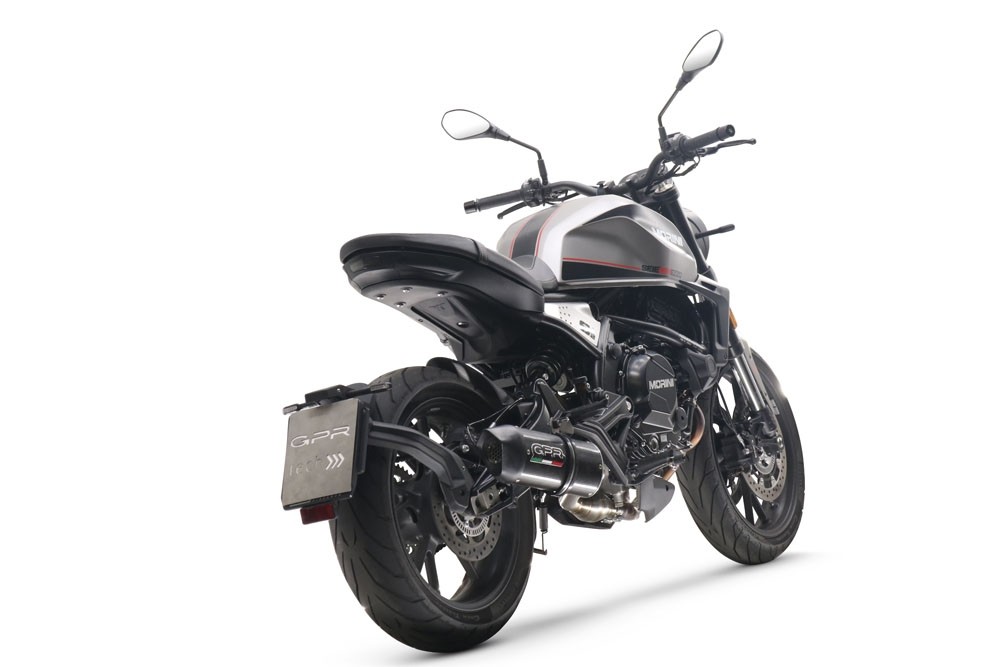 Scarico GPR compatibile con Moto Morini Seiemmezzo Scr 2022-2024, Furore-X NERO, Scarico semi-completo omologato,fornito con db killer estraibile,catalizzatore e collettore - immagine 6
