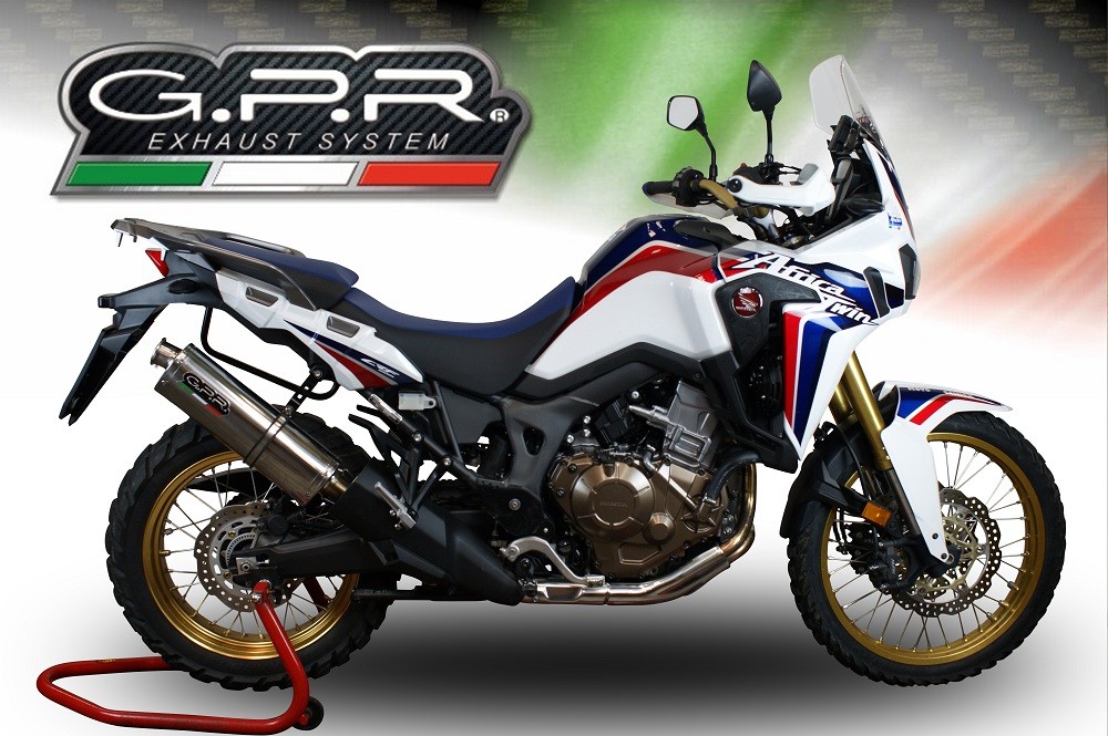 Scarico GPR compatibile con Honda Crf 1000 L Africa Twin Adventure Sport 2018-2020, Trioval, Scarico omologato, silenziatore con db killer estraibile e raccordo specifico - immagine 6