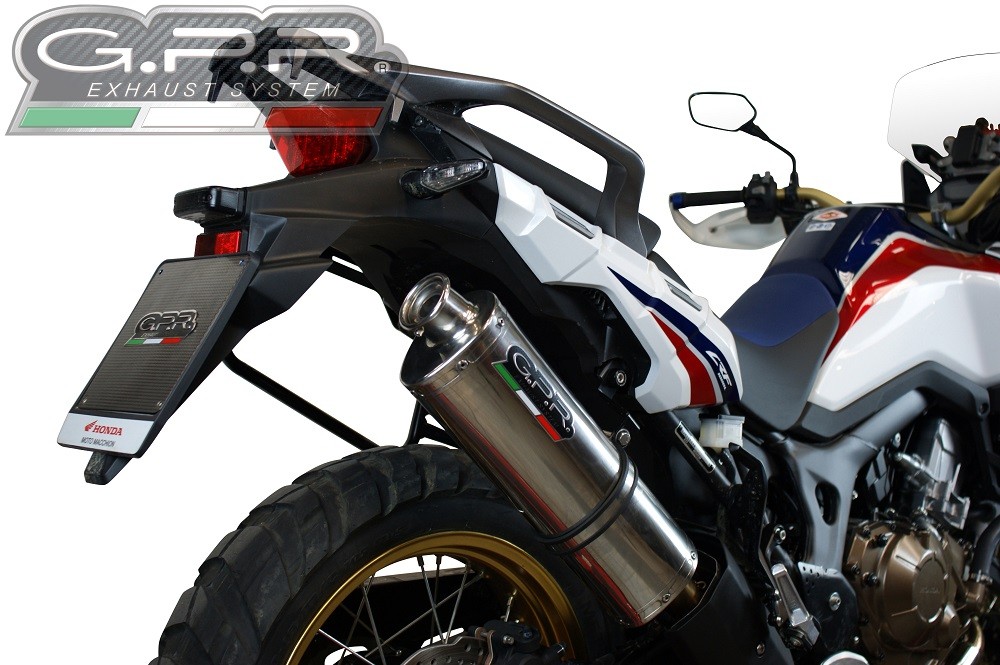 Scarico GPR compatibile con Honda Crf 1000 L Africa Twin Adventure Sport 2018-2020, Trioval, Scarico omologato, silenziatore con db killer estraibile e raccordo specifico - immagine 7
