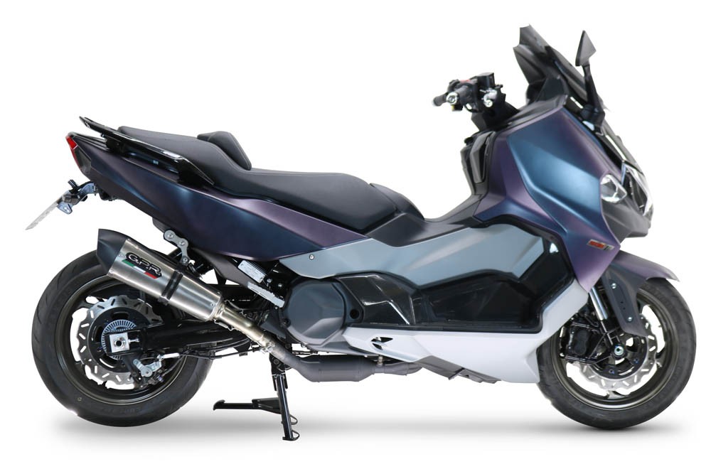 Scarico GPR compatibile con Sym Maxsym TL 508 2021-2024, GP Evo4 Titanium, Scarico omologato, silenziatore con db killer estraibile e raccordo specifico - immagine 6