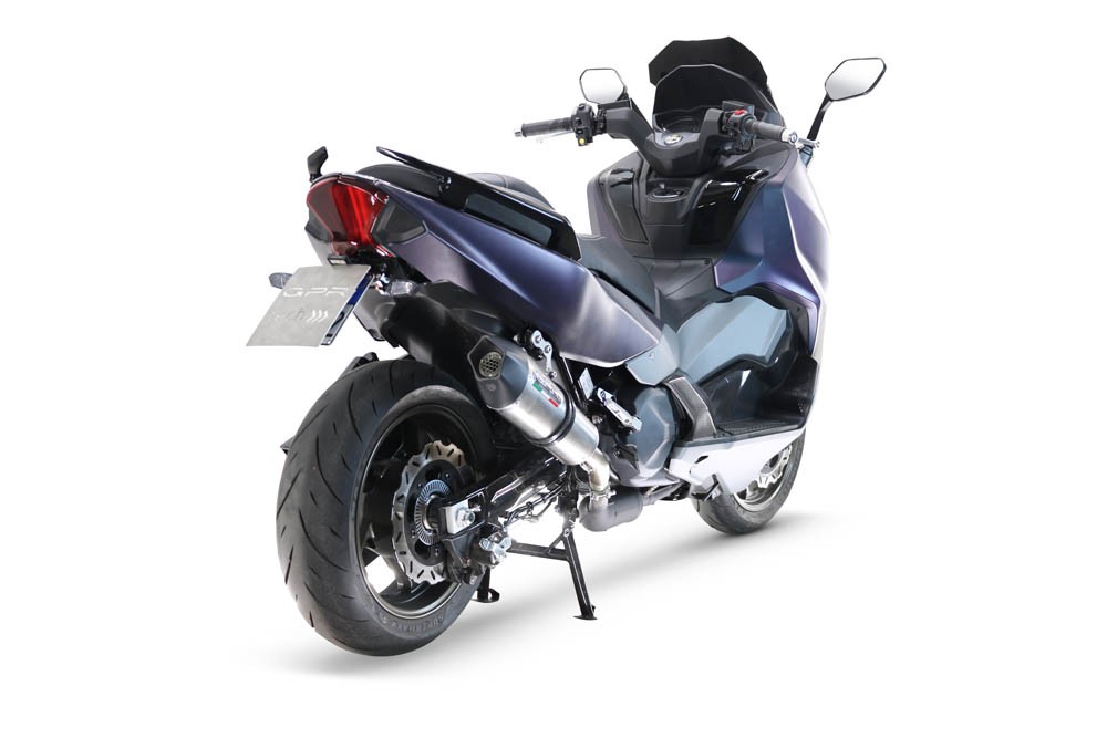Scarico GPR compatibile con Sym Maxsym TL 508 2021-2024, GP Evo4 Titanium, Scarico omologato, silenziatore con db killer estraibile e raccordo specifico - immagine 7