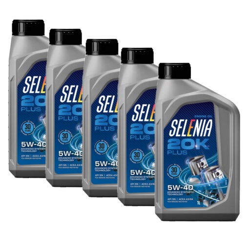 Kit 5L Selenia 20K Plus 5W-40 – Olio Motore per Massime Prestazioni e Protezione