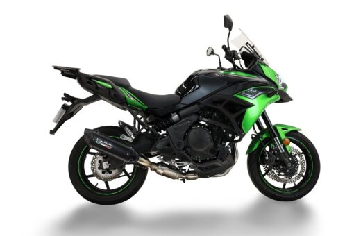 Scarico GPR compatibile con  Kawasaki Versys 650 2023-2025, Furore-X Titanio Nero, Scarico completo omologato per il rumore,fornito con db killer,catalizzatore conforme alla revisione e collettore