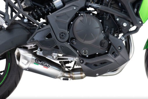 Scarico GPR compatibile con  Kawasaki Z 650 2023-2025, GP-Revo Titanium, Scarico completo racing, fornito con db killer estraibile e collettore, non conforme per uso stradale