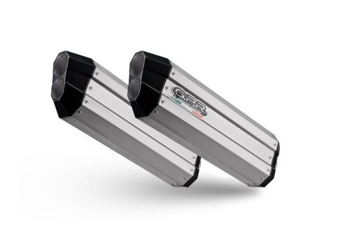 Scarico GPR compatibile con  Bmw K 1600 Gt 2017-2021, Hyper Sonic Titanium, Scarico omologato, silenziatore con db killer estraibile e raccordo specifico