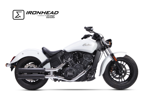 Scarico IXIL - SLIP ON (LOWER MUFFLER) - IRONHEAD ROUND BLACK - INDIAN SCOUT 15-23