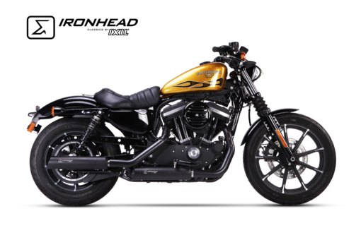 Scarico IXIL - SLIP ON (LOWER MUFFLER) - IRONHEAD ROUND BLACK - H-D SPORTSTER XL 883 2014-2016