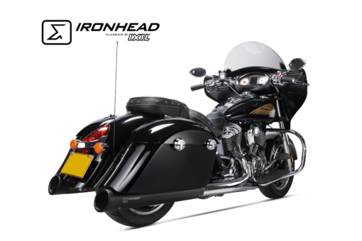 Scarico IXIL - SLIP ON (RIGHT MUFFLER) - IRONHEAD ROUND BLACK - INDIAN CHIEFTAIN 15-20