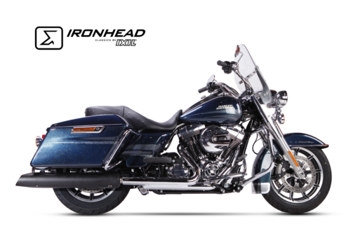 Scarico IXIL - SLIP ON (LEFT MUFFLER) - IRONHEAD ROUND BLACK - H-D TOURING ROAD KING 2006-2016