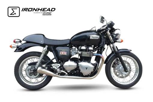 Scarico IXIL - SLIP ON (RIGHT MUFFLER) - IRONHEAD CONICAL MATT INOX - TRIUMPH THRUXTON 865 04-15 (986ME 986ME2)