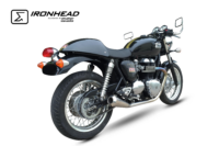 Alternative view of Scarico IXIL - SLIP ON (RIGHT MUFFLER) - IRONHEAD CONICAL MATT INOX - TRIUMPH THRUXTON 865 04-15 (986ME 986ME2)
