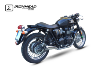 Alternative view of Scarico IXIL - SLIP ON (LEFT MUFFLER) - IRONHEAD CONICAL MATT INOX - TRIUMPH BONNEVILLE - T100  865