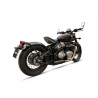 Alternative view of Scarico IXIL - SLIP ON (RIGHT MUFFLER) - IRONHEAD ROUND BLACK - TRIUMPH BOBBER 17-20 (DV01 DV01A)
